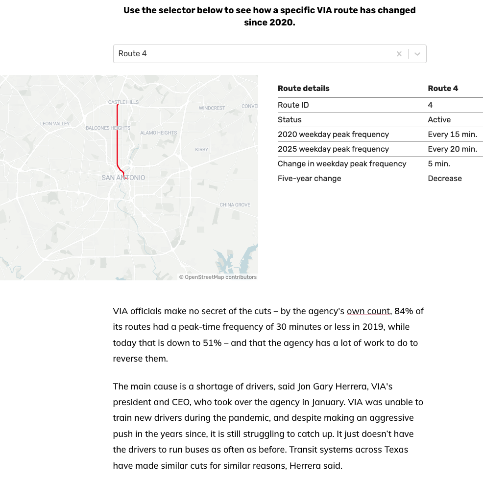 Transit service analysis